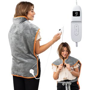 Lifeproducts - Warmtekussen - Elektrisch Kussen - 9 Warmtestanden - Verwarmd Nek Schouder en Onderrug - 100W