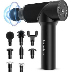 Lifeproducts - Massage Gun PRO - Massage Pistool - Zwart - 3e generatie Motor