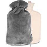 Kruik met Hoes en Ritssluiting - Warmwaterkruik - Extra zacht - 2 Liter - Tot 6 uur lang warm - Kruiken