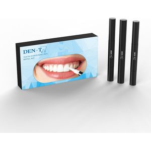 DEN-T® Tandenbleek Refill kit PRO - 3x2ML - Zonder Peroxide - Teeth Whitening - Zwart -