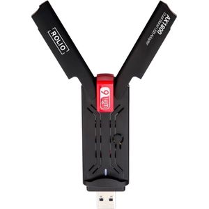 Rolio - WiFi Adapter - 1800Mbps - WiFi 6 - Dual Antenne