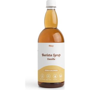 Fitcy | Koffiesiroop | Vanille | Barista Syrup | Zero | Vegan | Vetvrij | Suikervrij | Keto-vriendelijk | Koffie | Siroop | 1L