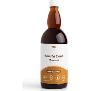 Fitcy | Koffiesiroop | Hazelnoot | Barista Syrup | Zero | Vegan | Vetvrij | Suikervrij | Keto-vriendelijk | Koffie | Siroop | 1L