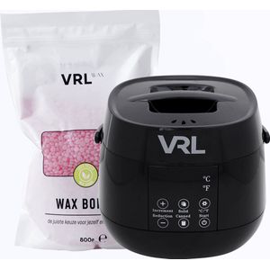 VRL Smart Wax Apparaat Starter Kit - Ontharingsapparaat - Crystal Orange Wax Bonen - Parfumvrij en Vegan