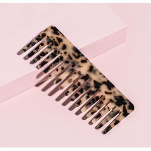 Joya Beauty® Haarkam met brede tanden | Kam | Haarkam Bruid | Wide Tooth Hair Comb | Kleur: Tortoise/Bruin