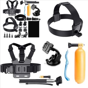 Accessoires Set van DommAr Geschikt voor Gopro - Action DommAr Accessoires Kit Geschikt voor Action Cam - Selfie Stick - Selfiestick - Kit - Accessoires - Helm - Vakantie - Handgreep - Cadeau - Kado