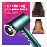 RAVEG® 5 in een Föhn met Diffuser – Haardroger - Krullen – Ionisch - Krullen Föhn – 2000W - Groen