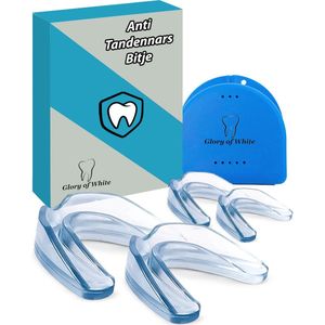 Glory of White Knarsbitje - Gebitsbeschermer - Tandenknarsen Bitje - Nachtbitje - Dental Guard - Anti Knars - 4 Stuks - Volwassenen & Kinderen