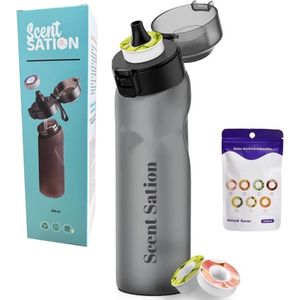 Scent Sation Geurfles Air Starterskit - Dark Black - Inclusief 2 pods - Up drinkfles - Water fles - Hydraterend - Geurwater - Vegan - BPA vrij