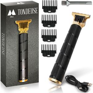 Allsa Tondeuse - Tondeuse Mannen - Trimmer - Baardtrimmer - Baardtrimmer Mannen - USB Oplaadbaar - Ruis Onderdrukking - Stainless Steel - Cadeau -Zwart