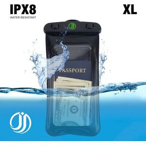 Jaunti Waterdichte telefoonhoesjes - Waterdicht telefoonhoesje - Onderwater hoesje telefoon - Waterbestendige telefoonzakje - Universeel Drybag - Zwart - XL Variant - Iphone Pro Max & Samsung Ultra Smartphones