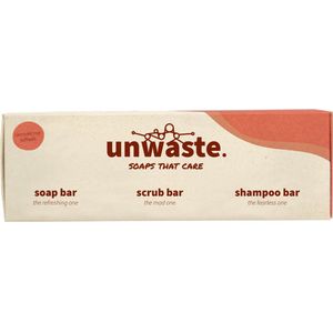 Unwaste Giftset coffee soap scrub shampoo 1st