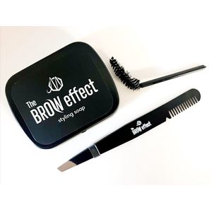 The Brow Effect Set - Wenkbrauwgel en Pincet - Soap Brow - Brow Soap - Waterproof - Brow Gel - Browsoap - Soapbrow - Instagram Brows