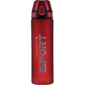 Waterfles 650ml - Lava Red - Sport bidon 0,65L - Drinkfles met drinktuit / rietje - Rood - Herodeals