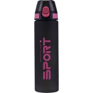 Waterfles 750ml - Pink Lady - Sport bidon 0,75L - Drinkfles met drinktuit / rietje - Roze