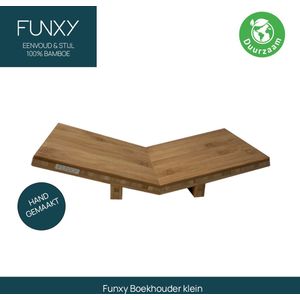 FUNXY- Boekhouder klein - boekstandaard - handgemaakt - bamboe - fotoboek standaard - kookboek standaard - presentatie standaard