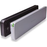 Homebox - Isolerende Brievenbus - Tochtvrij - Lichtgrijs - Aluminium Zwart - RVS-look