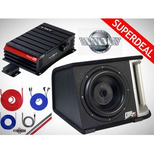 3000W Pioneer Dubbele Subwoofer Kist + Monoblock Versterker + 20mm2 Kabelset