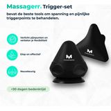 Massagerr - Triggerset - Massagehulpmiddel - Zwart - Kunststof