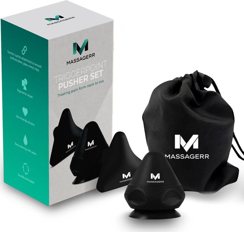 Massagerr - Triggerset - Massagehulpmiddel - Zwart - Kunststof