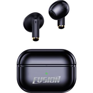 EarHackz® Fusion - Volledig Draadloze Oortjes - Bluetooth Oordopjes - TWS - Sport Oordopjes - Met Oplaadcase - Zwart - Waterdicht