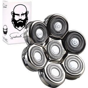Sansbeauté® Scheerkop - Scheerhoofd - Vervangbaar - 7 bladen - JK-1360 & LK-8820/30 - Geschikt Voor Sansbeauté® SkullSharp PRO & SkullSharp V1 / V2
