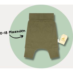 Bambibello broekje - Meegroeibroekje - Groen - 0 tot 18 maanden - Kraamcadeau - Broekjes - Baby Kleding Jongens - Baby Kleding Meisjes