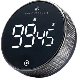 Proudproducts Kookwekker – Keukenwekker – Digitale Kookwekker – Magnetisch – LED-display – Smart timer – Optellen/Aftellen – Zwart