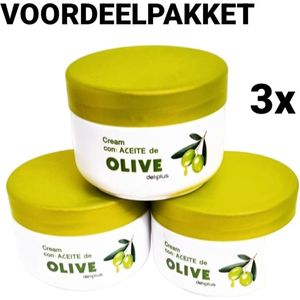 Deliplus | Lichaamscrème Met Olijfolie | Cream Con Aceite De Oliva | Multipack 3 | Uit Spanje | 3 x 250ml