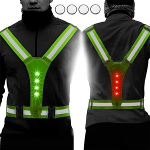 WVspecials® Hardloopvest met verlichting - Hardloopverlichting - Fiets/Hardloop/Wandel Sportverlichting - Wit & Rood LED - one size
