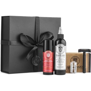 Guardenza Scheerset Cadeau voor hem - Safety Razor - Scheergel - Moisturizer