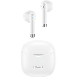 Draadloze in-ear oordopjes - earbuds - USAMS IA04 - Bluetooth 5.0 - USB-C - Mini TWS draadloze koptelefoon met oplaadcase - Wit