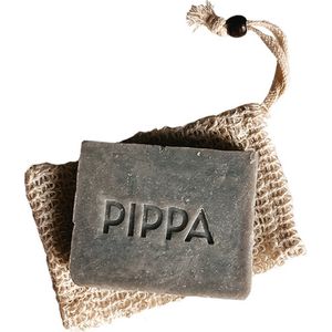 PIPPA Paardenshampoo Charcoal & Pepermint 180G - Met Zeepzakje - Handgemaakt - 100% natuurlijk