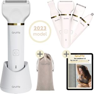 Gruttz - 7 in 1 Ladyshaver PRO voor Vrouwen v2 - Inclusief Reistas - Trimmer Vrouw - Scheerapparaat Vrouwen - Bikini