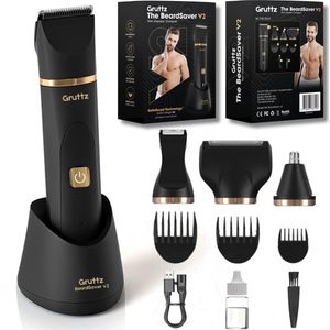 Gruttz Baardtrimmer Mannen v2 - Waterbestendig - Trimmer Baard en Lichaam - Scheerapparaat Mannen