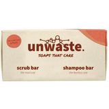 Unwaste - Duopack Koffieolie & Koffiedik - Vegan Shampoobar - The Fearless One