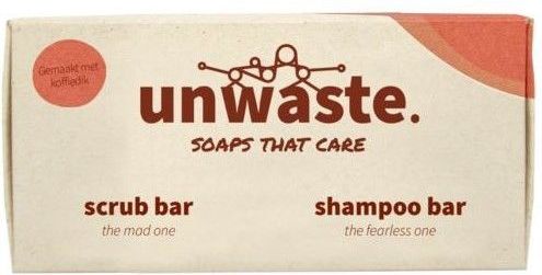 Unwaste - Duopack Koffieolie & Koffiedik - Vegan Shampoobar - The Fearless One