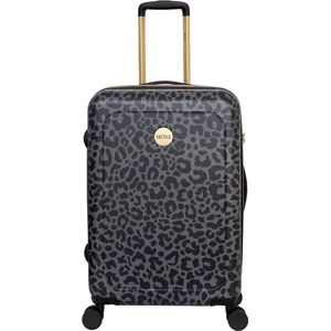 MOSZ Harde Koffer / Trolley / Reiskoffer - 66 cm (Middel) Lauren - Parterprint Zwart