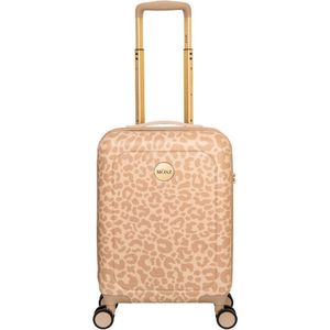 MŌSZ Handbagage Harde Koffer / Trolley / Reiskoffer - 55 x 35 x 20 cm - Lauren- Parterprint Beige