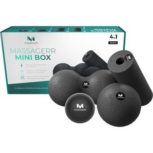 Massagerr Mini Box | Foam Rolling Set | Massage Tools, Zwart