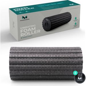 Massagerr® Vibrerende Foam Roller - Incl. Stressbal - 4 Tril Niveaus - Massage Roller - Foamroller - Massage Apparaat