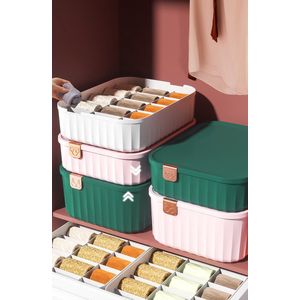 Masey® Kledingkast Organizer Wit | Ondergoed | set van 3 | Ruimtebesparende opberg box | Garderobe organiser