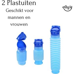 Plastuit unisex - 2 stuks - Plastuitjes voor mannen en vrouwen - Plaskoker - Urinaal
