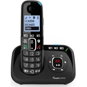 Amplicomms BigTel1580 | Senioren draadloze huistelefoon | Voor Slechthorenden en slechtzienden | Met antwoordapparaat