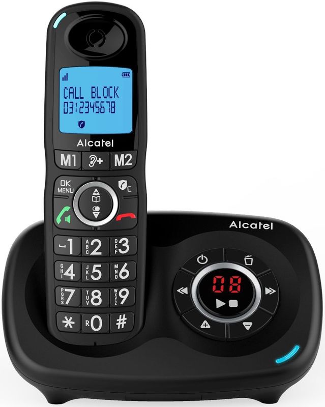 Alcatel XL595B senioren dect telefoon met antwoordapparaat - ongewenste bellers blokkeren - grote toetsen - telefoonboek voor 100 nummers