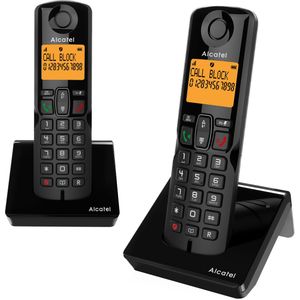 Alcatel S280 Duoset Dect Senioren Huistelefoon Zwart