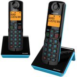 Alcatel S280 Duoset Dect telefoon voor de vaste lijn  Zwart/Blauw