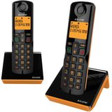 Dect telefoon S280 Duoset Senioren Huistelefoon Zwart/Oranje
