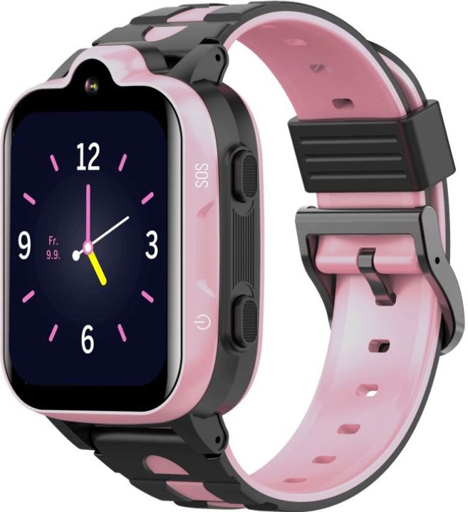 Beafon Smartwatch met telefoonfunctie en track and trace| Zwart-Roze