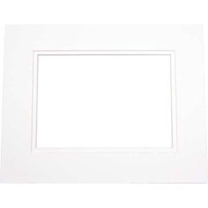 Passepartout Dubbeldik Wit/Wit 27,9x35,6cm met 19,4x24,5cm Venster (10 stuks)